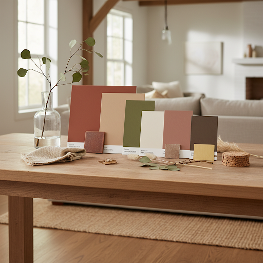 Sherwin-Williams earthy tones & warm neutrals color palette forecast. Pantone, Benjamin Moore.