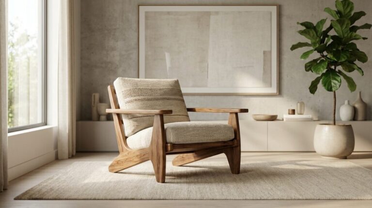 Statement furniture creates a powerful interior design focal point. Home decor element.